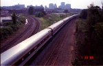 Long Amtrak train at the station